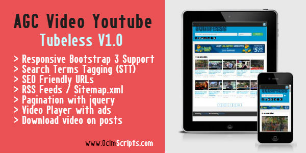 AGC Video Tubeless V1.0 - Premium OcimScripts Themes Scripts Php
